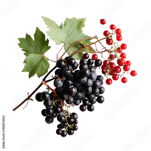 Rustic Blackberry Grapes on transparent background