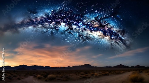 Milky Way explodes over Nevada desert landscape