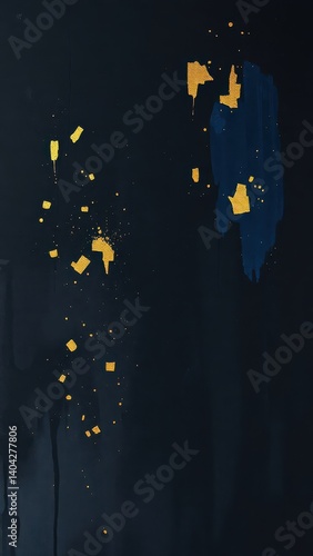 Obraz na płótnie Gold and black blu, colors with gold and dark blue w salonie