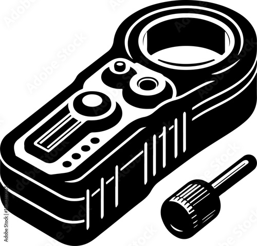 stud finder icon, stud finder line art - simple line art of stud finder, perfect for stud finder logos and icons and themed design