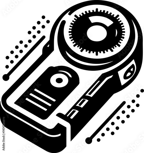 stud finder icon, stud finder line art - simple line art of stud finder, perfect for stud finder logos and icons and themed design