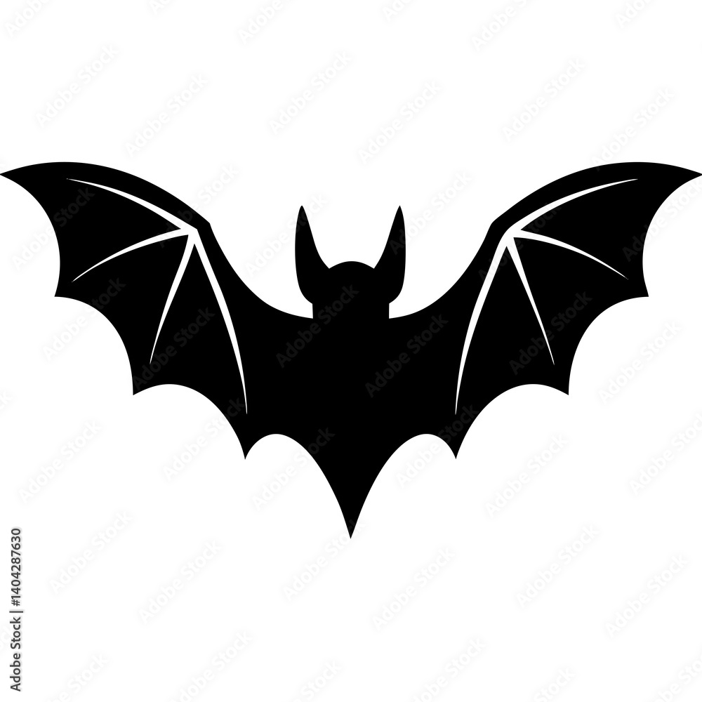 Fototapeta premium bat silhouette vector isolated on white background