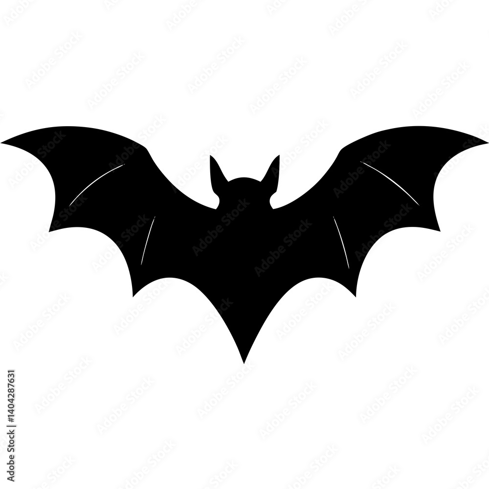 Obraz premium bat silhouette vector isolated on white background