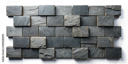 Dark Slate Stone Blocks Abstract Night Background - Night Photography Textures