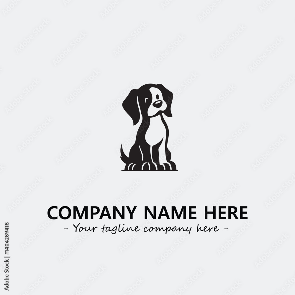 Dog illustration black and white for logo company vector image
Dog illustration black and white for logo company vector image