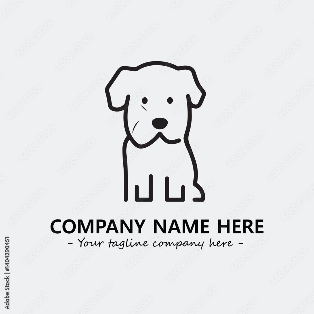 Dog illustration black and white for logo company vector image
Dog illustration black and white for logo company vector image