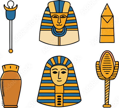 vector illustration of a set of different objects