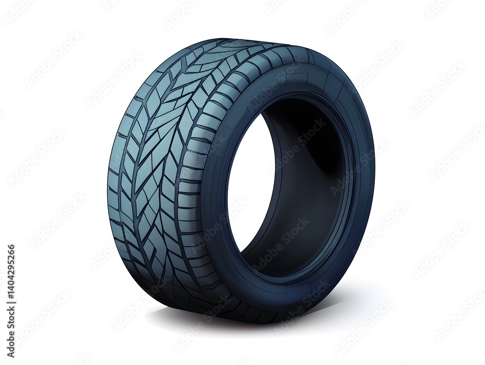 Car Tire Isolated on White Background for Vehicle Safety and Maintenance Car Tire Isolated on White Background for Vehicle Safety and Maintenance