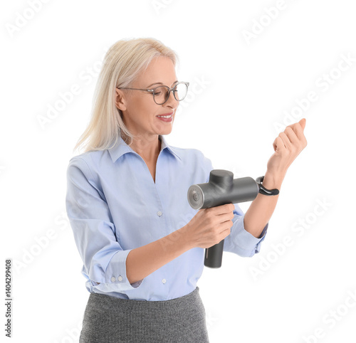 Mature businesswoman massag...