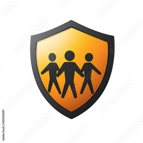 Shield icon with workers’ unity emblem , Transparent Image , May Day illystration