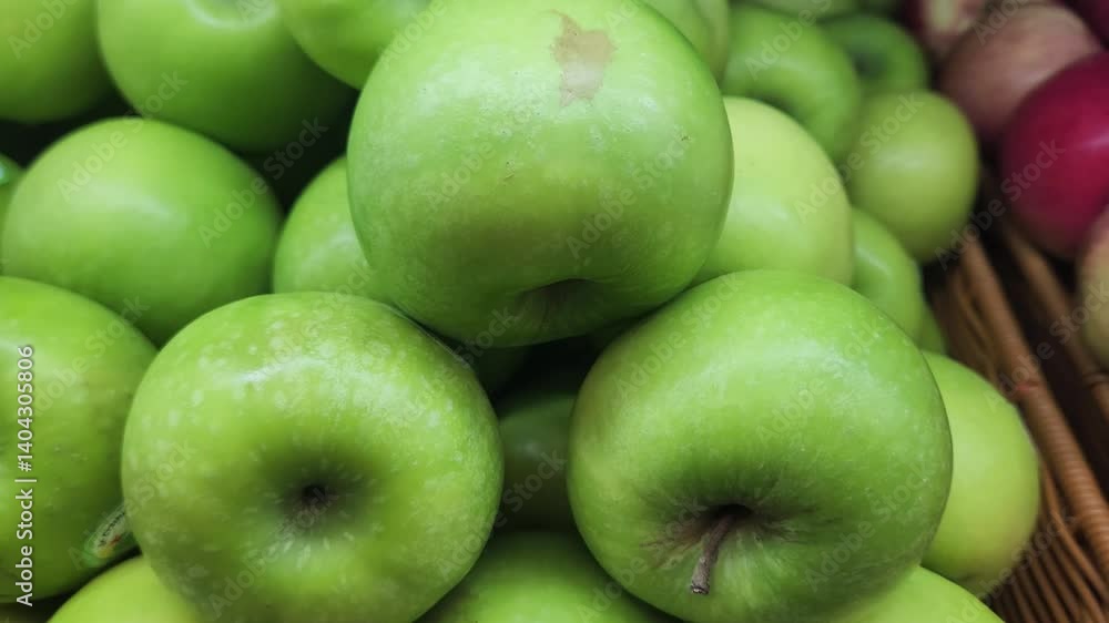 Fresh Green Apples at Market. Fresh Green Apples at Market.