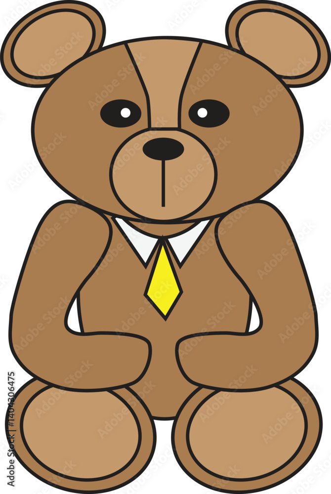 Naklejka premium Color Cute Bear BRD style 1