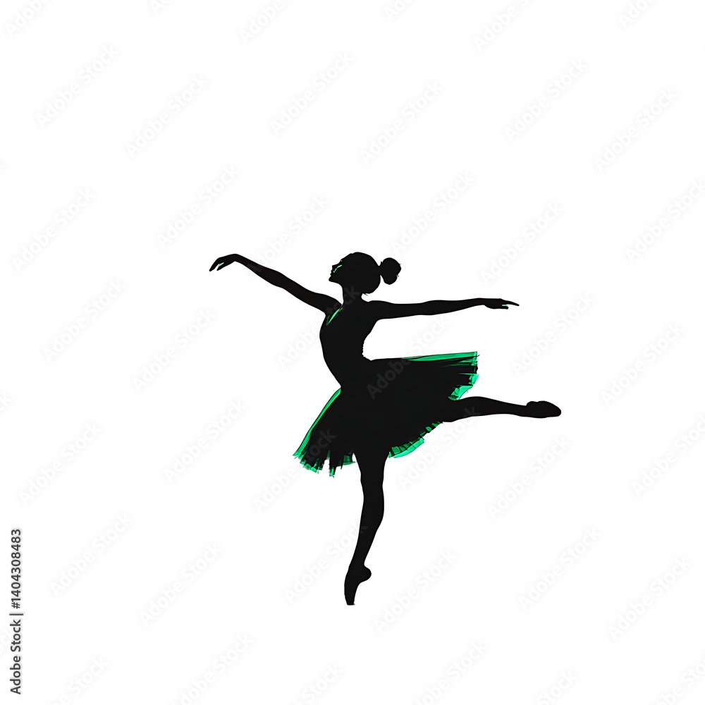 Fototapeta premium Dancer mid-spin in ballet pose