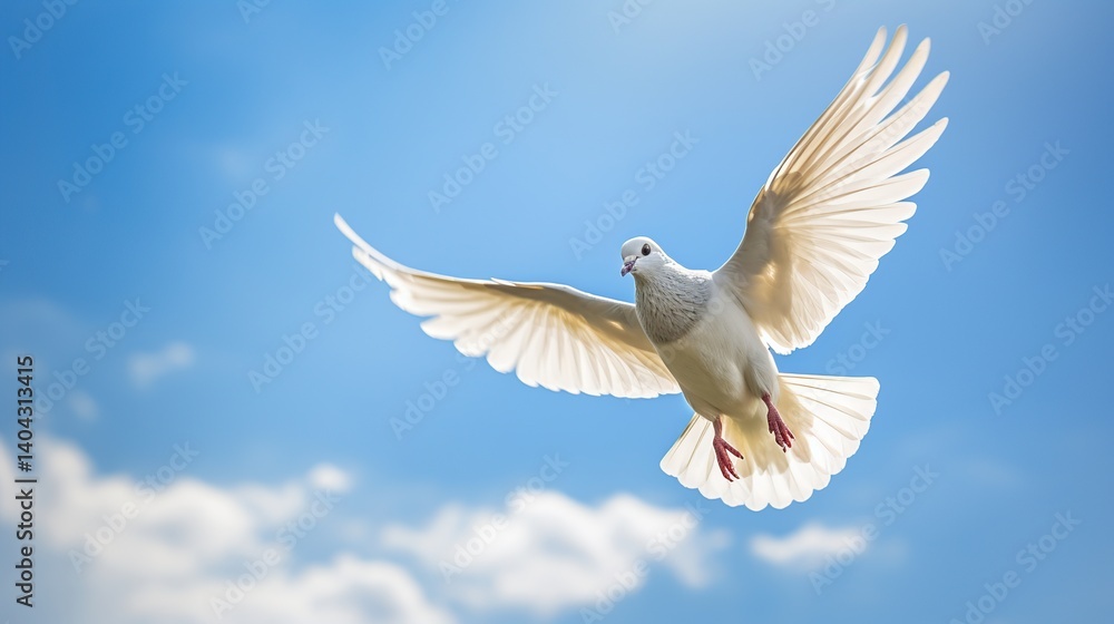 Fototapeta premium White Dove in Flight