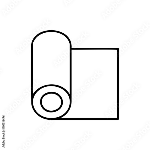 Fabric roll line icon for sewing and textiles