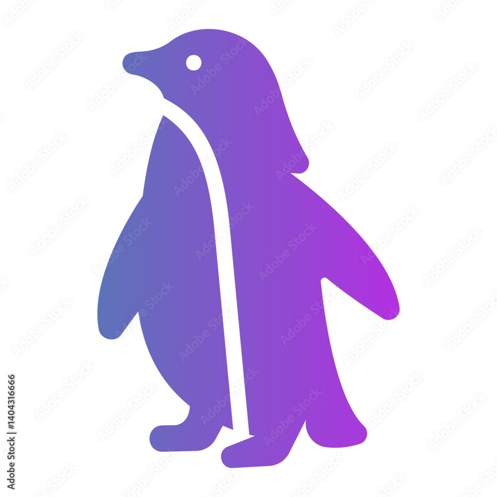 Naklejka premium penguin Gradient icon