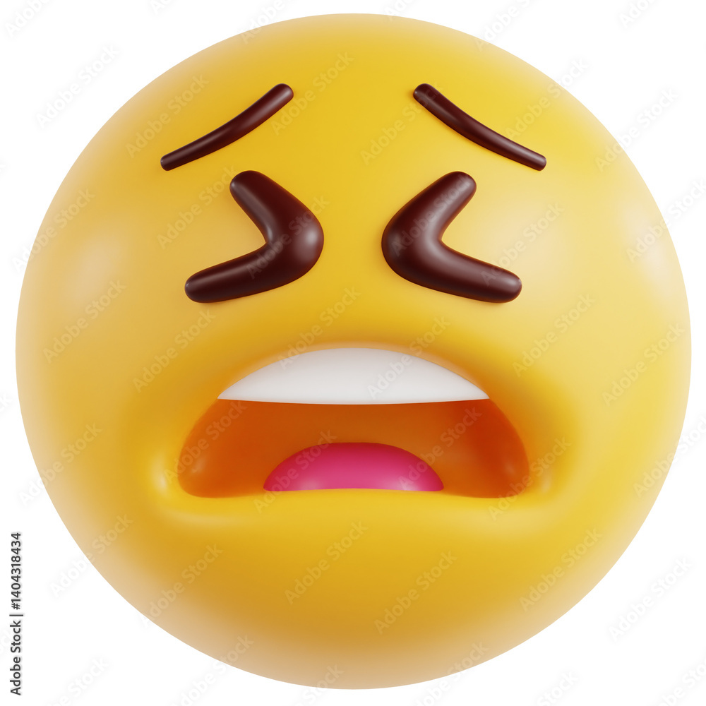 Fototapeta premium Distraught Face 3D Ilustration