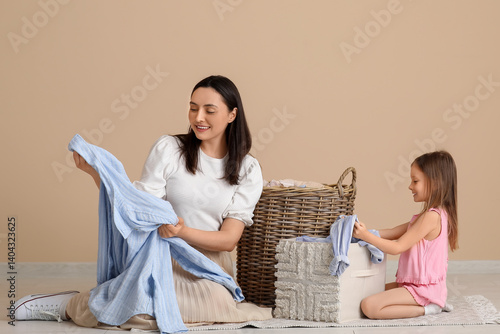 Young woman and her little ...