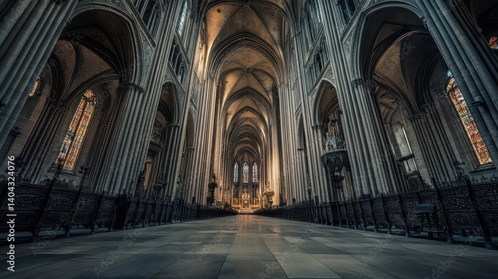 Fototapeta premium interior of the cathedral of st vitus