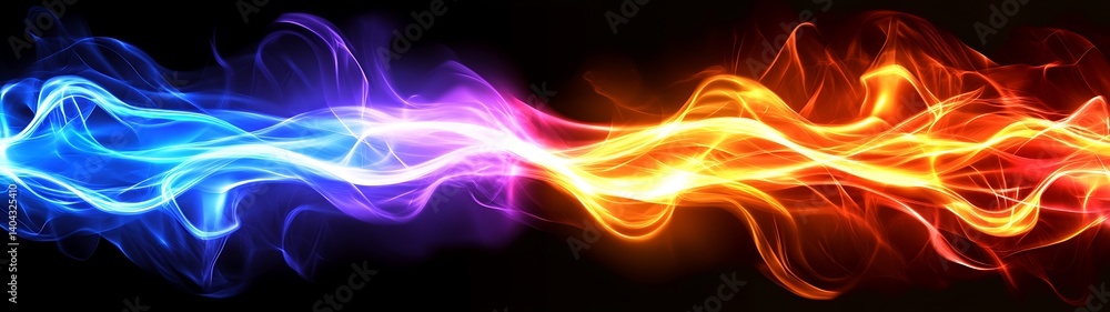 Abstract Fire & Ice Clash Abstract Fire & Ice Clash