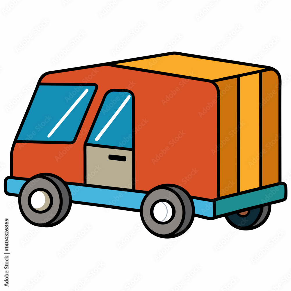 Fototapeta premium truck with trailer