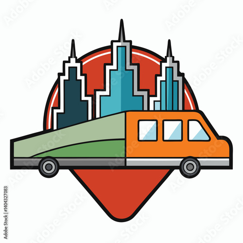 vector illustration of a city with cars