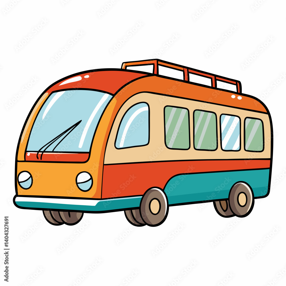 vector illustration of a bus vector illustration of a bus
