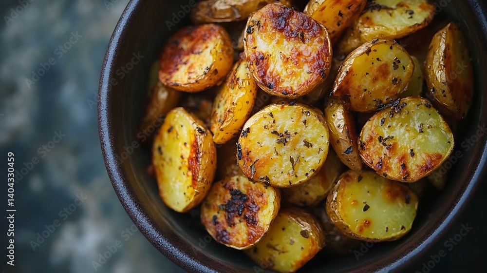 Roasted Potatoes in a Rustic Bowl: A Culinary Delight Roasted Potatoes in a Rustic Bowl: A Culinary Delight