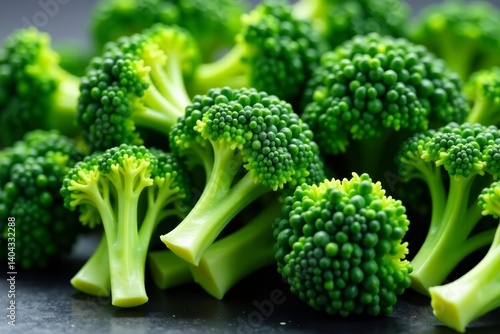 Wallpaper Mural Delicious and nutritious superfood broccoli florets, close-up shot, leafy, green Torontodigital.ca