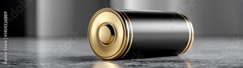 Black Battery with Gold Accents.