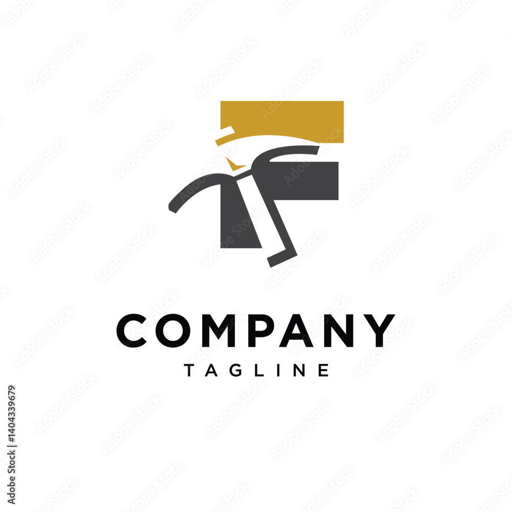 Letter F Mining Hammer Logo Icon Vector Letter F Mining Hammer Logo Icon Vector