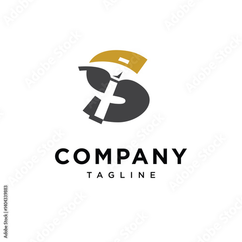 Letter S Mining Hammer Logo Icon Vector
