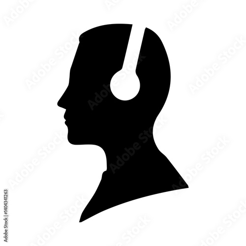 black headphones icon right