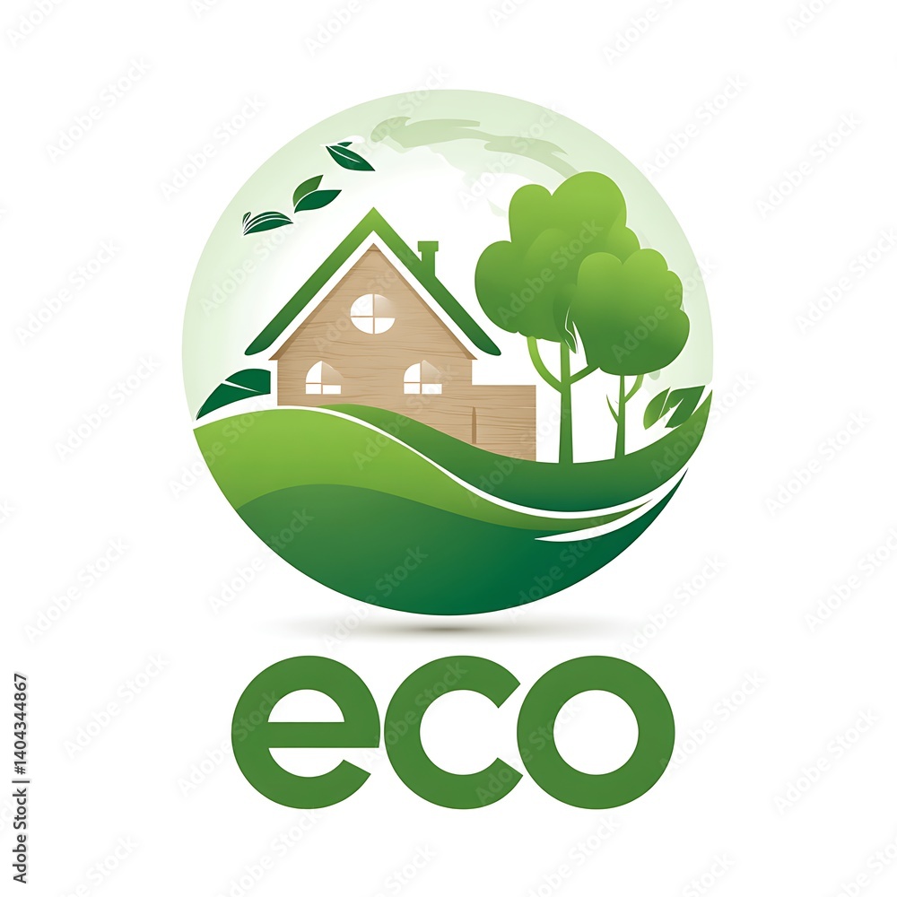 Eco Real Estate Logo with Trees and Home
Eco Real Estate Logo with Trees and Home