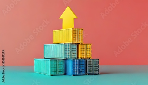 A stack of colorful shippin...