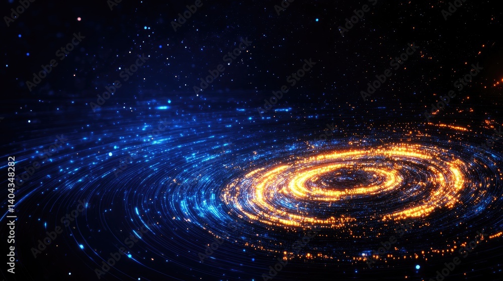Fototapeta premium Abstract representation of a swirling galaxy in space