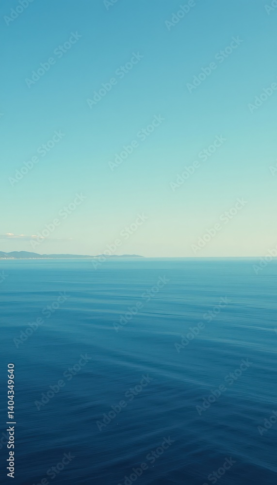 Obraz premium The water glistens in vibrant shades of blue, reflecting the clear sky above. Gentle ripples create a mesmerizing pattern, enhancing the tranquil beauty of the scene.