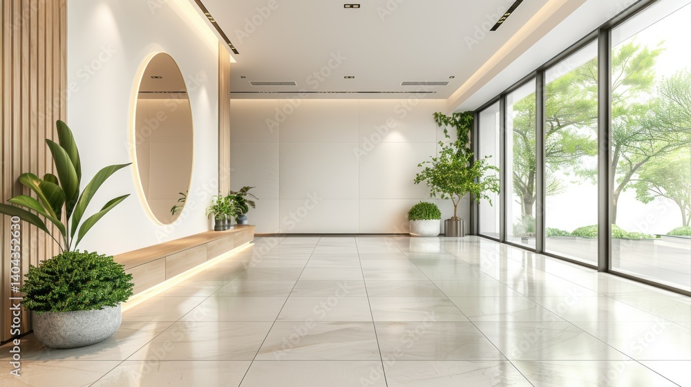 Fototapeta premium Modern Interior Design with a Window View