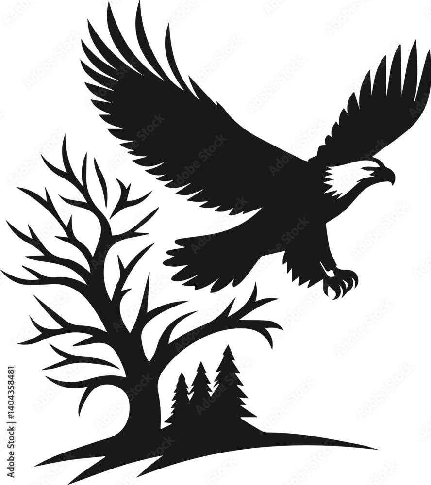 Obraz premium Eagle silhouette