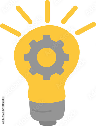 Inovation Strategy Icon, innovation automation manufacturing technology concept