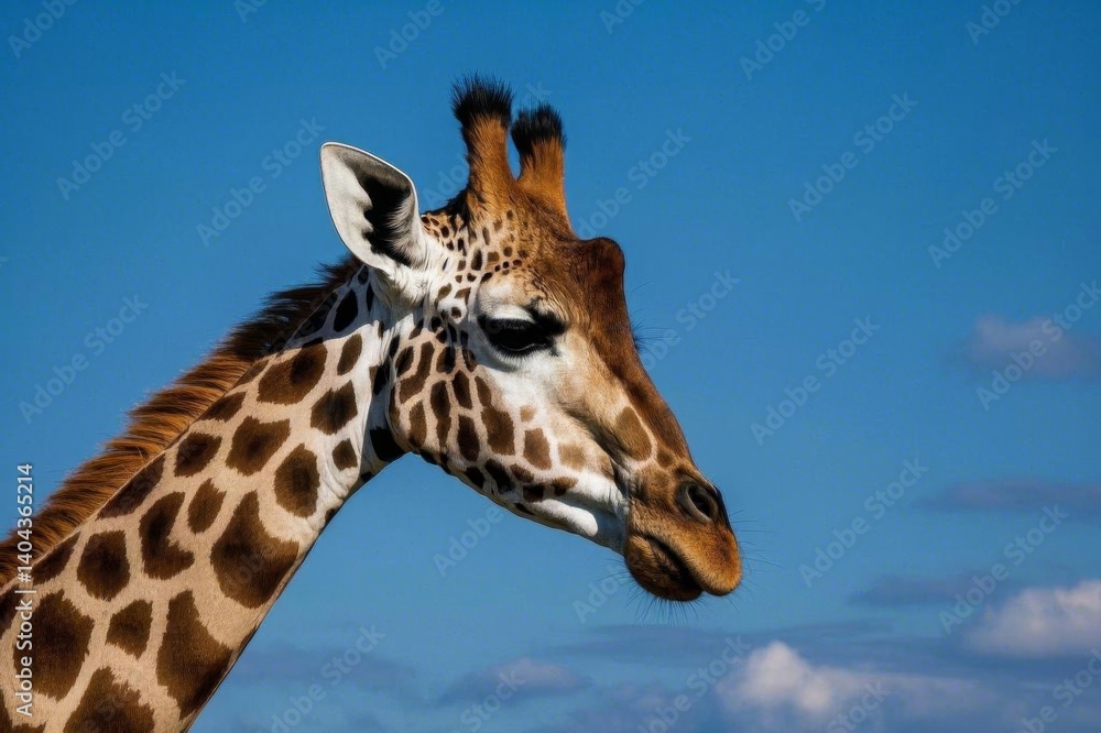 Fototapeta premium there is a giraffe that is standing in the grass