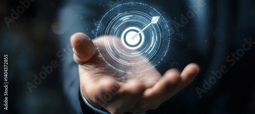 Wallpaper Mural Conceptual image of business target and achievement with focus on strategy, precision, and smart customer targeting in digital environment
 Torontodigital.ca