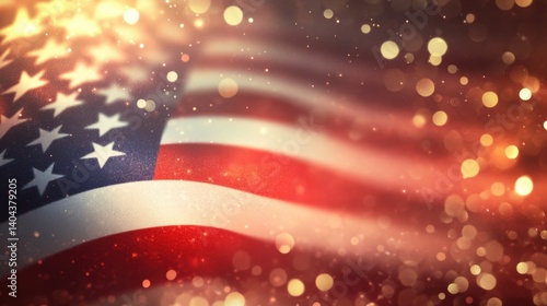 Abstract waving flag with light effects. Patriotic background for celebrations and national holidays.