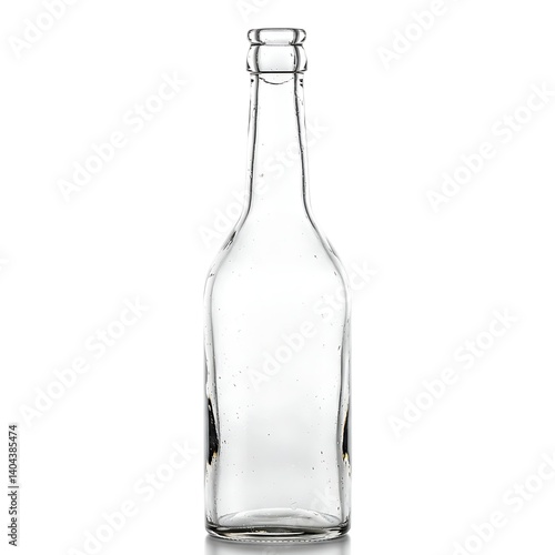 Wallpaper Mural Clear Empty Glass Bottle Isolated on White Background Torontodigital.ca