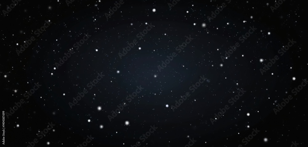 Obraz premium Cosmic night sky view with blinking stars. Galaxy background with star lights, cosmos. Abstract universe, deep space exploration. Suitable for various projects science, astronomy, space tech.