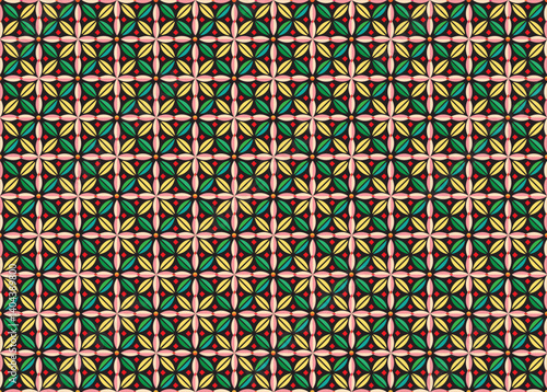 Gypsy pattern tribal ethnic motifs geometric vector background. Doodle gypsy geometric shapes sprites tribal motifs clothing fabric textile print traditional design with triangles
