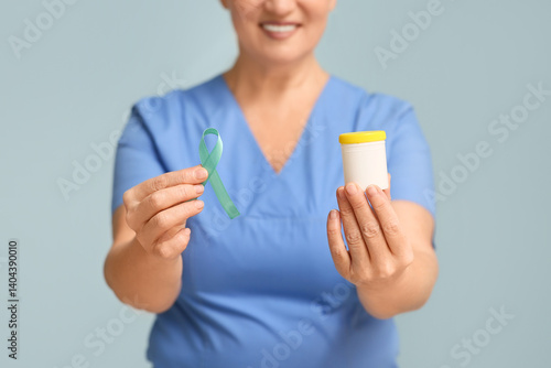 Mature female doctor with t...