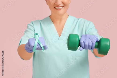 Mature female doctor with t...