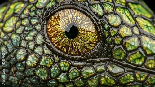 Wallpaper Mural Close-up of a colorful lizard's eye Torontodigital.ca