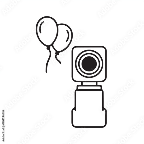 ballon and photo booth icon